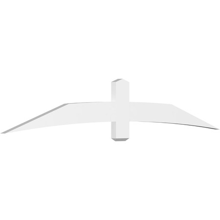 Ekena Millwork Bellingham Architectural Grade PVC Gable Bracket, 96"W x 16"H x 2"D x 6"F, 4/12 Pitch GBP096X16X0206BEL00